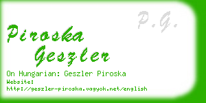 piroska geszler business card